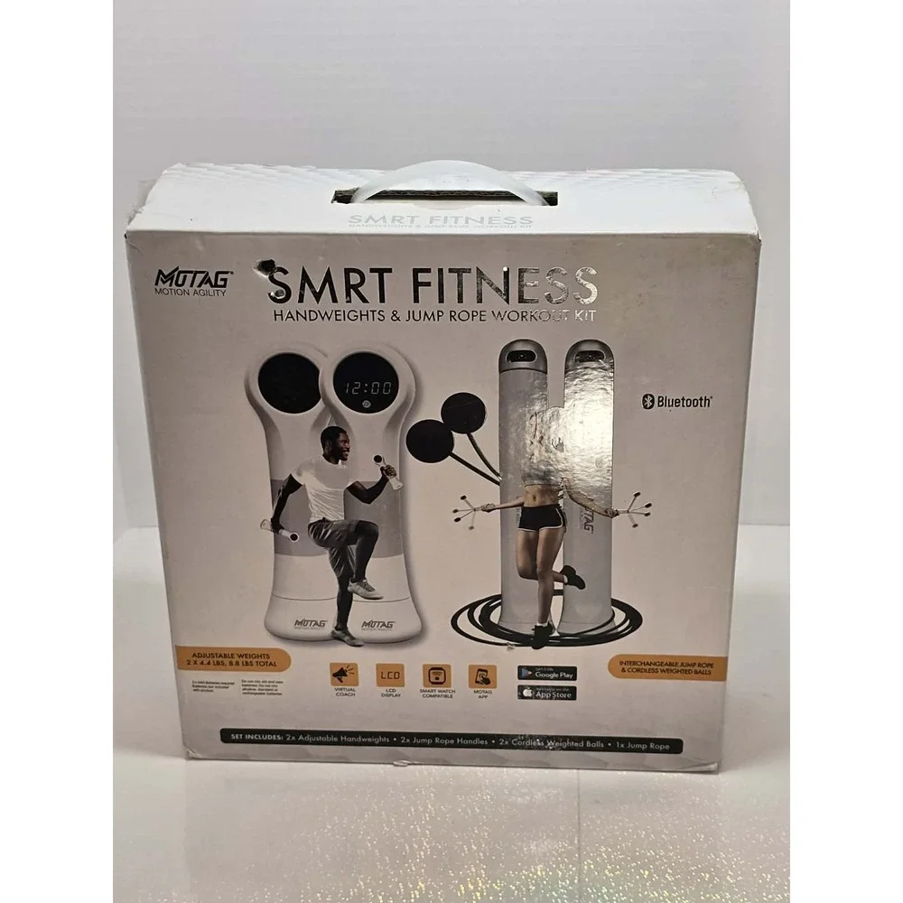 🏋️ MOTAG SMRT Fitness Smart Handweights & Jump Rope Kit‎ Open Box Bluetooth